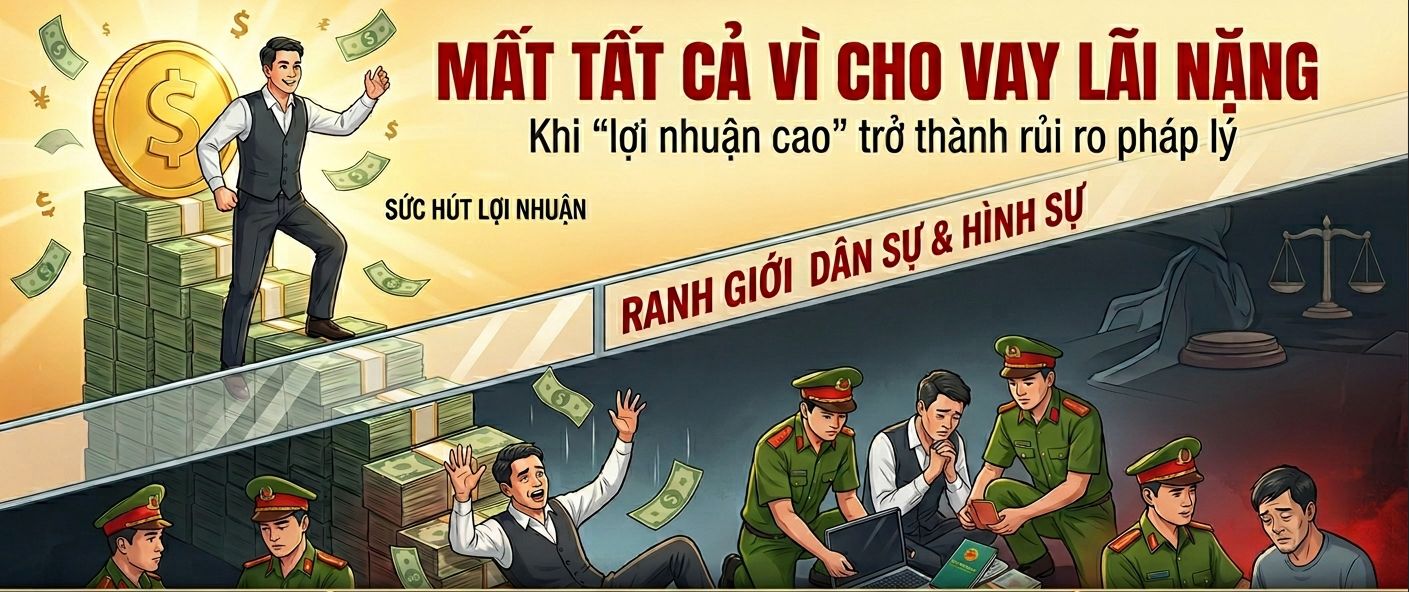 MẤT TẤT CẢ VÌ CHO VAY LÃI NẶNG - KHI “LỢI NHUẬN CAO” TRỞ THÀNH RỦI RO PHÁP LÝ